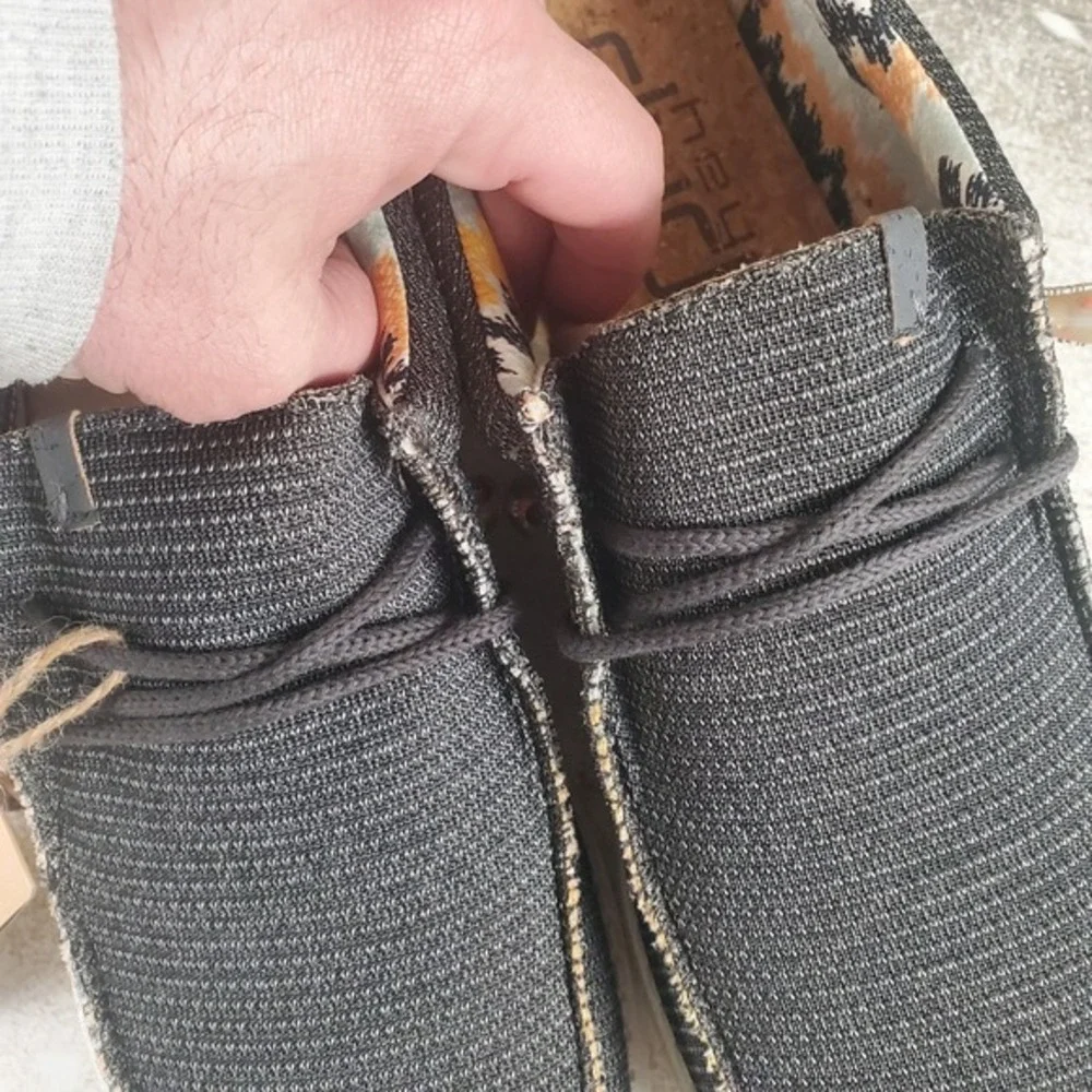 Hey Dude Wally Eco Shoes‎ Mens Sz 8 Charcoal Slip On Loafers NWOB